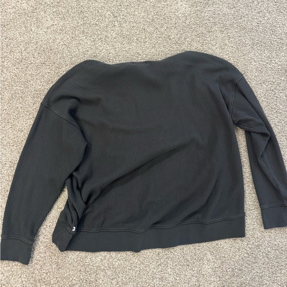 Aerie Cozy Waffle Hoodie Gray Size Medium - Picture 4 of 5